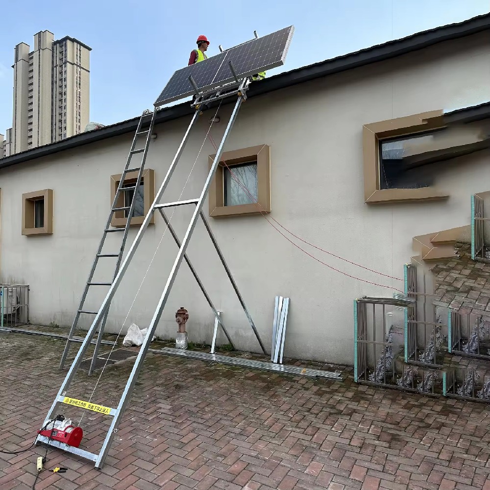 220V Electric Photovoltaic Panel Lift for Solar Panel Installation Hoist