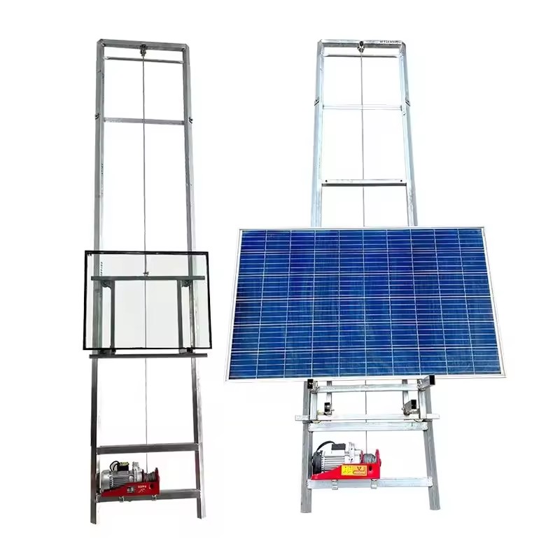 flexible Solar Panels electric cargo lift Lifting Equipment Ladder Hoist 20M Height Solar Panel Lift for home electricity