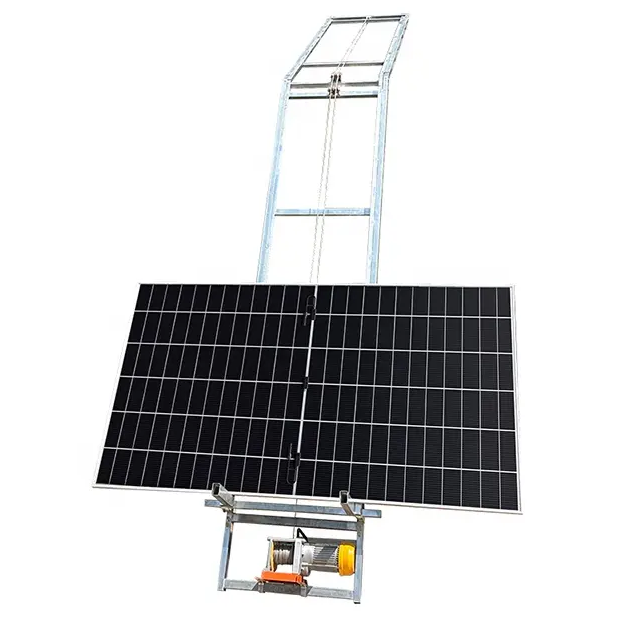 flexible Solar Panels electric cargo lift Lifting Equipment Ladder Hoist 20M Height Solar Panel Lift for home electricity