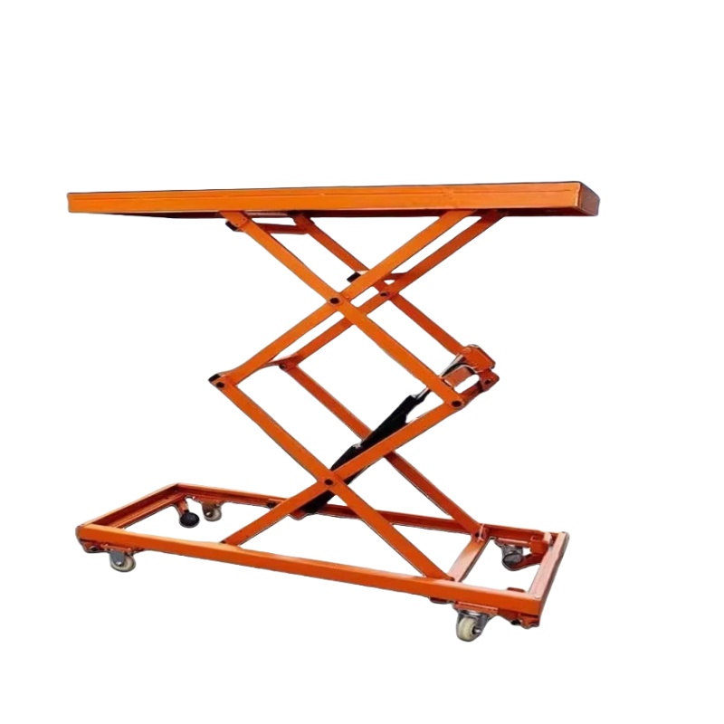Electric Horse Stool Hydraulic Platform Car Scissor Lift Workbench Flat Mobile Small Electric Lifting Horse Stool